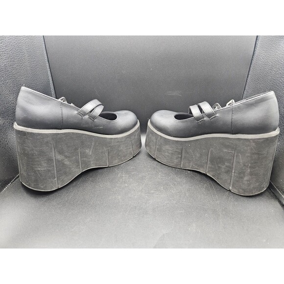 Demonia Kera-08 Platform Mary Jane Shoes Womens Size 8 Black Double Strap Goth - Picture 6 of 6